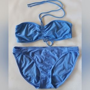OP Periwinkle Blue Bandeau Bikini Set